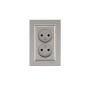 Розетка 2-м СП Karea 10А IP20 б/з зел. Makel 56052017