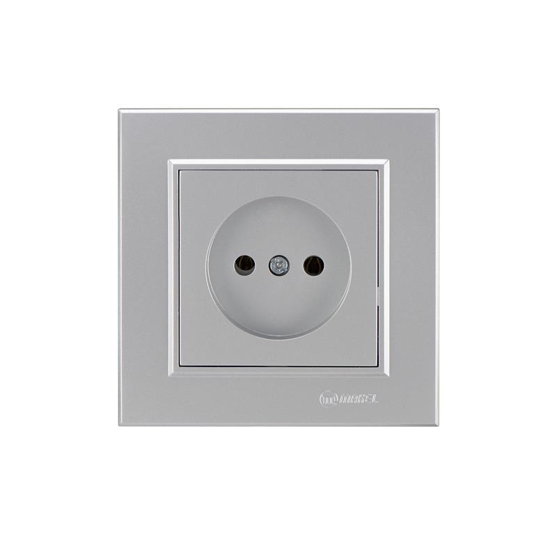 Розетка б/з СП Karea 16А IP20 серебр. керамика Makel 56065002