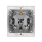 Розетка 2-м СП Etika 16А IP31 250В 2х2P+E с заземл. защ. шторки немецк. стандарт безвинт. клеммы бел. Leg 672233 Розетка 2-м СП Etika 16А IP31 250В 2х2P+E с заземл. защ. шторки немецк. стандарт безвинт. клеммы бел. Leg 672233