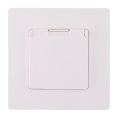 Розетка 1-м Etika 16А IP44 250В с заземл. защ. шторки с крышкой безвинтов. зажимы бел. Leg 672226