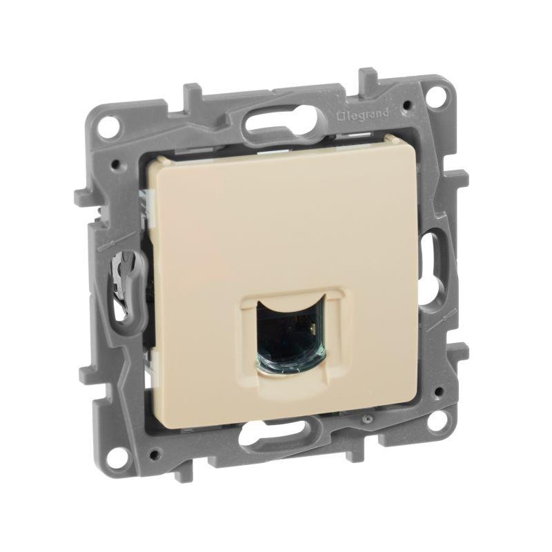 Розетка компьютерная СП Etika RJ45 кат.6 UTP сл. кость Leg 672353 Розетка компьютерная СП Etika RJ45 кат.6 UTP сл. кость Leg 672353