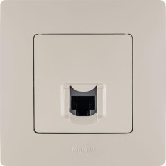 Розетка компьютерная 1-м СП Etika RJ45 кат.5E UTP механизм сл. кость Leg 672341