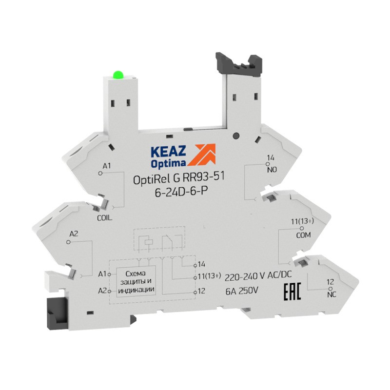 Розетка для реле OptiRel G RR93-01-110-125U-6-V КЭАЗ 281161