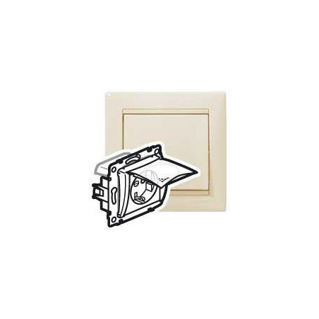 Розетка 1-м СП Valena IP44 2P+E с заземл. механизм сл. кость (DIY-упак.) Leg 695640
