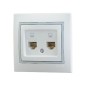 Розетка компьютерная 2-м СП Mira RJ45 16А IP20 с сер. вставкой бел. LEZARD 701-0215-141 Розетка компьютерная 2-м СП Mira RJ45 16А IP20 с сер. вставкой бел. LEZARD 701-0215-141