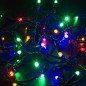 Гирлянда светодиодная "Нить" 10м 100LED мультиколор 12Вт 24В IP65 постоян. свечение провод ПВХ черн. Neon-Night 305-149