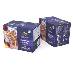 Гирлянда светодиодная "Нить" 10м 100LED зол. 10Вт 230В IP65 постоян. свечение провод ПВХ черн. Neon-Night 305-178