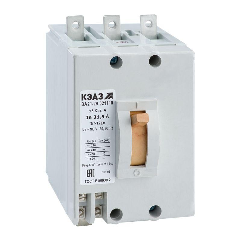 Выключатель автоматический ВА21-29-341810-1.6А-12Iн-400AC-НР220AC/DC-IP54-У2 КЭАЗ 308505 Выключатель автоматический ВА21-29-341810-1.6А-12Iн-400AC-НР220AC/DC-IP54-У2 КЭАЗ 308505