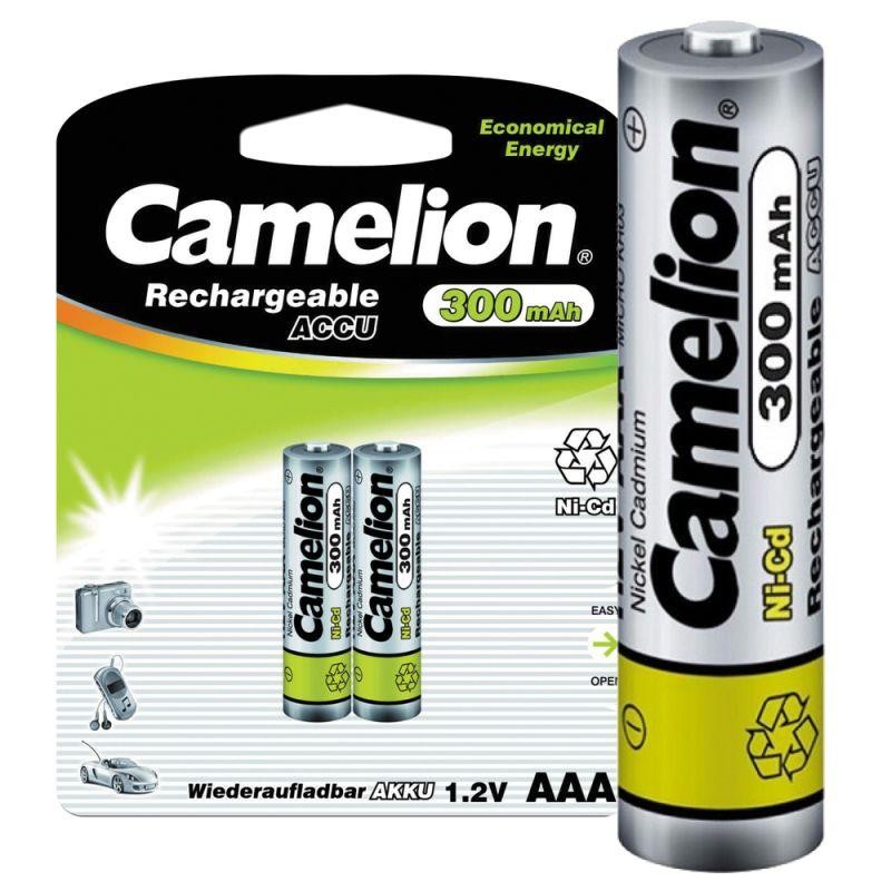 Аккумулятор AAA/R03 300мА.ч NI-CD BL-2 металлик (блист.2шт) Camelion 3144 Аккумулятор AAA/R03 300мА.ч NI-CD BL-2 металлик (блист.2шт) Camelion 3144