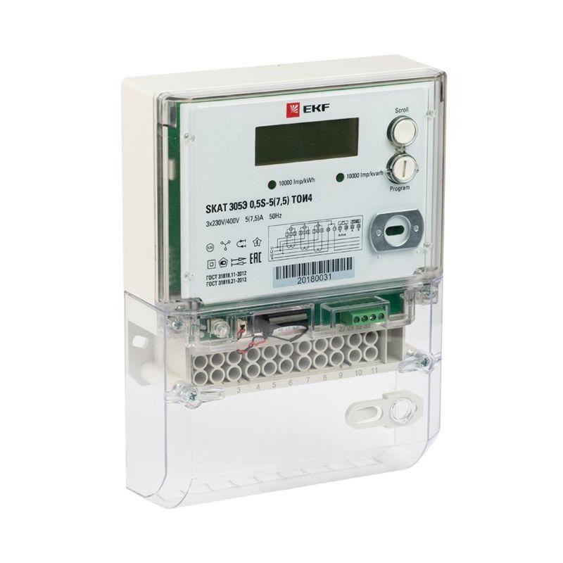 Счетчик SKAT 315E/0.5S-5(7.5) TIRP 3ф многотариф. PROxima EKF 31503R