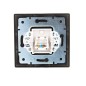 Розетка компьютерная 1-м СП Mira RJ45 черн. бархат LEZARD 701-4242-139 Розетка компьютерная 1-м СП Mira RJ45 черн. бархат LEZARD 701-4242-139