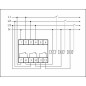 Реле напряжения CP-733 (трехфазное, контроль нижнего (150-210В) и верхнего (240-270В) порога напряжения, отдельный контакт на ка