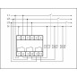 Реле напряжения CP-734 (трехфазное, контроль нижнего (150-210В) и верхнего (240-270В) порога напряжения, отдельный контакт на ка