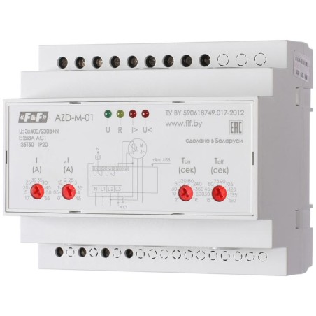 Автомат защиты электродвигателей AZD-M исп.1 10-59.5 А микропроцессорн. защита трехфазн. двигателей до 30кВт с транс. тока более