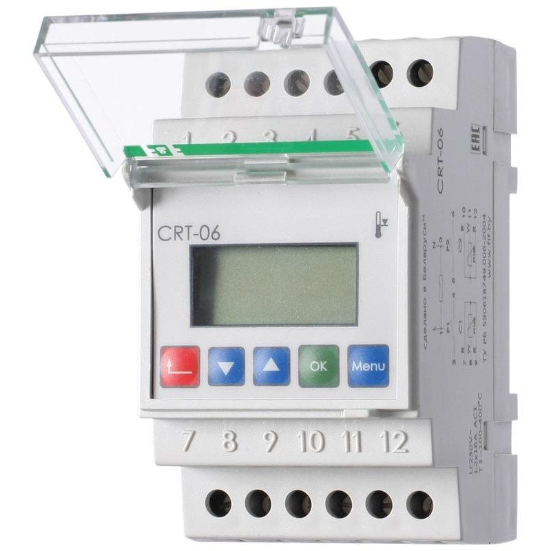 Регулятор температуры CRT-06 (от -100 до +400 град.C, микропроцессорный, многофункц., ЖКИ индикация, с возможностью подкл. двух Регулятор температуры CRT-06 (от -100 до +400 град.C, микропроцессорный, многофункц., ЖКИ индикация, с возможностью подкл. двух