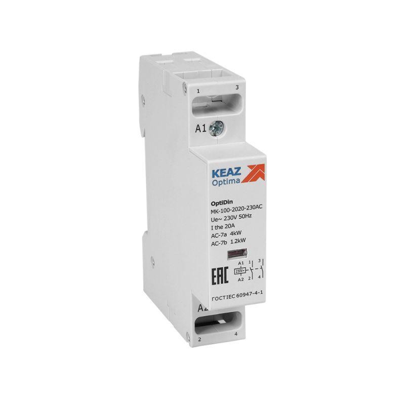 Контактор модульный OptiDin MK-100-2011-110AC КЭАЗ 321132 Контактор модульный OptiDin MK-100-2011-110AC КЭАЗ 321132