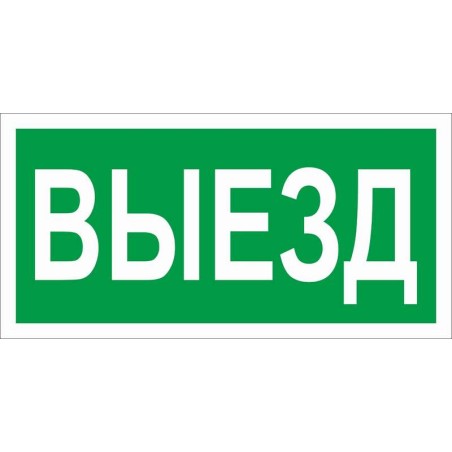 Пиктограмма "Выезд" ПЭУ 017 130х260 СТ 2501002820