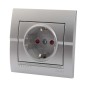 Розетка 1-м СП Deriy 16А IP20 защ. шторки бакелит серебр. метал. LEZARD 702-2828-124B Розетка 1-м СП Deriy 16А IP20 защ. шторки бакелит серебр. метал. LEZARD 702-2828-124B