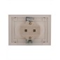 Розетка 2-м СП Rain 16А IP20 без заземл. керамика бел. LEZARD 703-0202-128