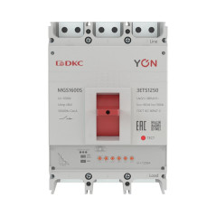 Выключатель автоматический 3п 500-1250А 66кА MGS1600S с электронным расцепителем ETS в литом корпусе YON MGS1600S-3ETS1250