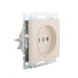 Розетка 1-м СП Rain 16А IP20 без заземл. керамика механизм крем. LEZARD 703-0388-121
