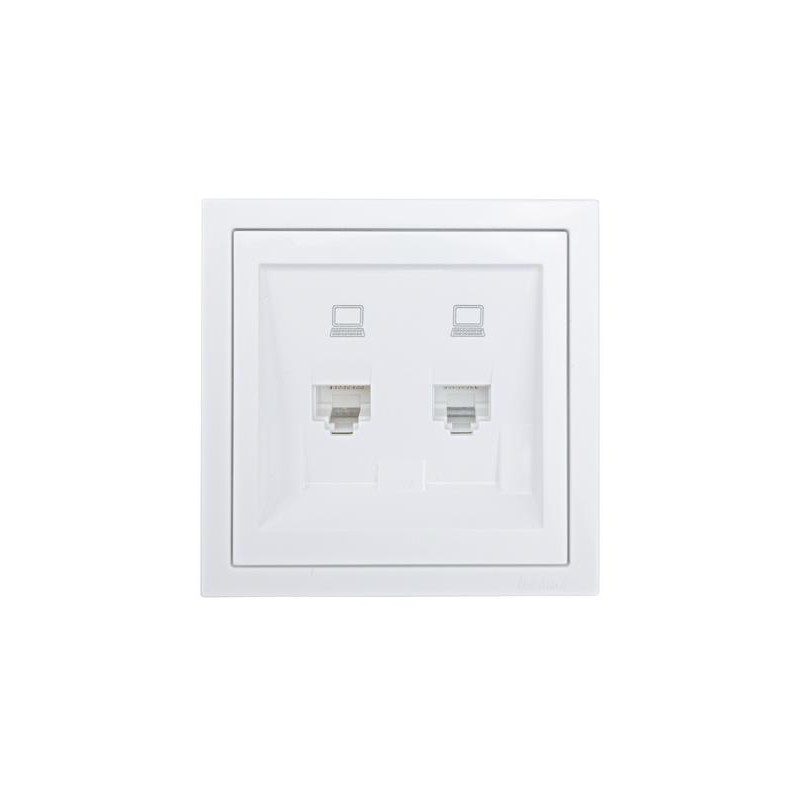 Розетка компьютерная 2-мест. ZIMA IP20 бел. LEZARD 704-0288-141 Розетка компьютерная 2-мест. ZIMA IP20 бел. LEZARD 704-0288-141