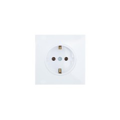 Розетка 1-мест. с/з ПБТ СП ZIMA безвинт. зажим бел. LEZARD 704-0288-122BQC