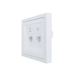 Розетка компьютер+телефон с модулем Cat 6 СП ZIMA бел. LEZARD 704-0288-144