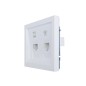 Розетка компьютер+телефон с модулем Cat 6 СП ZIMA бел. LEZARD 704-0288-144 Розетка компьютер+телефон с модулем Cat 6 СП ZIMA бел. LEZARD 704-0288-144