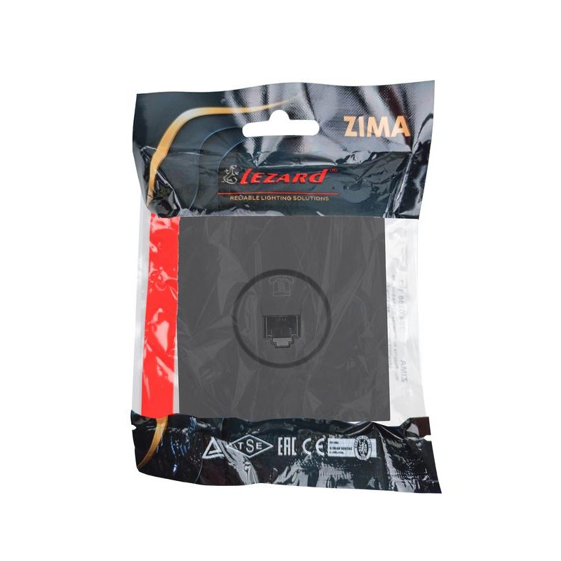 Розетка телефонная евро СП ZIMA IP20 черн. бархат LEZARD 704-4288-137 Розетка телефонная евро СП ZIMA IP20 черн. бархат LEZARD 704-4288-137