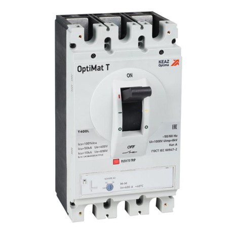 Выключатель автоматический OptiMat T630S M 500A 4P КЭАЗ 356454