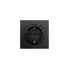 Розетка 1-мест. с/з Type-C+USB разъем СП ZIMA IP20 черн. бархат LEZARD 704-4288-181TC