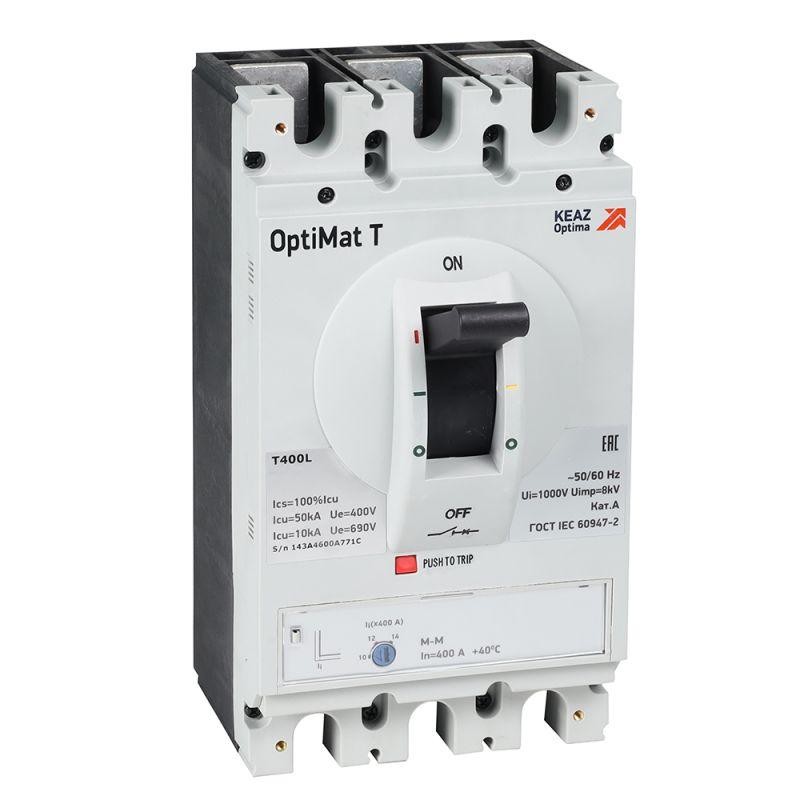 Выключатель автоматический для защиты двигателя OptiMat T630V M-M 500A 3P КЭАЗ 356677 Выключатель автоматический для защиты двигателя OptiMat T630V M-M 500A 3P КЭАЗ 356677