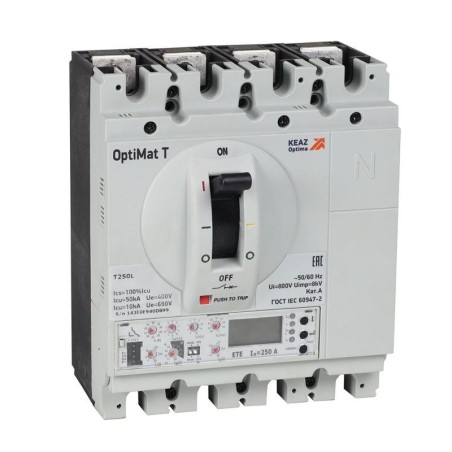 Выключатель автоматический для защиты двигателя OptiMat T250V ETE-M 250A 3P КЭАЗ 356753