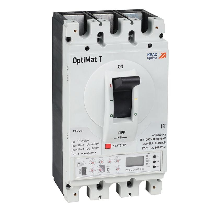 Выключатель автоматический с блоком защиты от токов утечки OptiMat T630H-RCA ETE 630A 4P КЭАЗ 357079 Выключатель автоматический с блоком защиты от токов утечки OptiMat T630H-RCA ETE 630A 4P КЭАЗ 357079