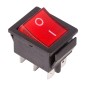Выключатель клавишный 250В 15А (6с) ON-ON с подсветкой (RWB-506, SC-767) красн. Rexant 36-2350