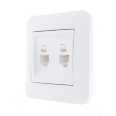 Розетка компьютерная 2-м СП Karina RJ45 механизм бел. LEZARD 707-0288-141