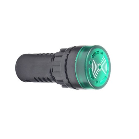 Зуммер с непрерывным сигналом OptiSignal Compact D22 С7-B-M3CL зел. с подсветкой 230В AC/DC КЭАЗ 362177