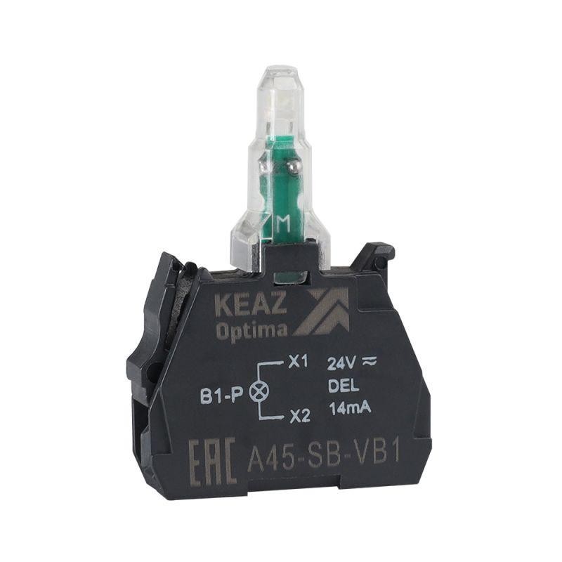 Блок световой OptiSignal D22 A45-SB-VB5 желт. 24 В AC/DC с защитой от наводок ZBVB5 КЭАЗ 362247