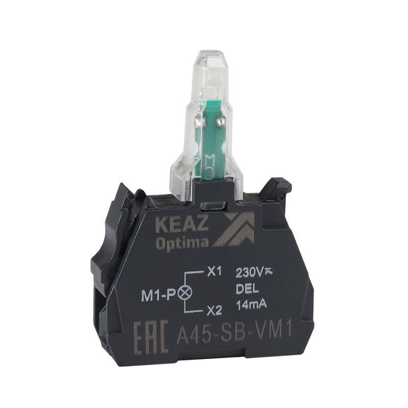 Блок световой OptiSignal D22 A45-SB-VM4 красн. 110-230 В AC/DC с защитой от наводок ZBVM4 КЭАЗ 362251