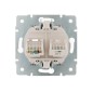 Розетка компьютерная + телефонная 2-м СП Karina RJ45 + RJ11 механизм жемчуж./бел. перламутр. LEZARD 707-3088-143
