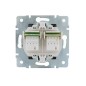 Розетка телефонная 2-м СП Karina RJ11 механизм черн. бархат LEZARD 707-4288-138