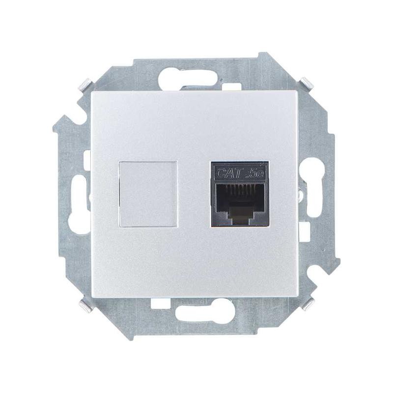Розетка компьютерная Simon 15 RJ45 кат.5E AMP механизм алюм. Simon 1591551-033 Розетка компьютерная Simon 15 RJ45 кат.5E AMP механизм алюм. Simon 1591551-033