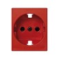 Накладка розетки 75432- 75464-69 защ. шторки Simon82 Centralizations красн. 82041-57