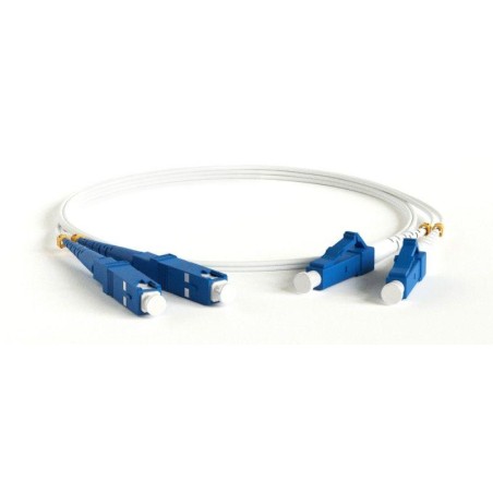 Патч-корд FC-D2-9A1-LC/UR-SC/UR-H-5M-LSZH-WH волоконно-оптический (шнур) SM 9/125 (G657) LC/UPC-SC/UPC duplex LSZH 5м Hyperline 