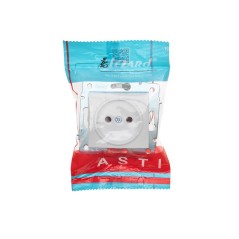 Розетка 1-м СП ASTI 16А IP20 без заземл. термопласт механизм бел. LEZARD 7081-0288-121B
