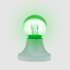 Лампа светодиодная 1Вт шар d45 6LED прозрачная зел. E27 эффект лампы накаливания Neon-Night 405-124