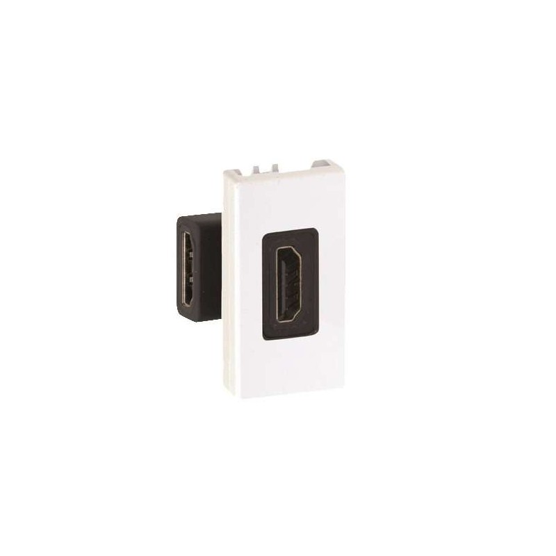 Розетка аудио/видео проходная HDMI Simon 27 узкий модуль (мама-мама) механизм бел. Simon 2701094-030