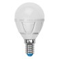 Лампа светодиодная LED-G45-6Вт/WW/E14/FR/DIM PLP01WH 6Вт шар 3000К тепл. бел. E14 600лм 220В диммир. упак. картон Uniel UL-00000