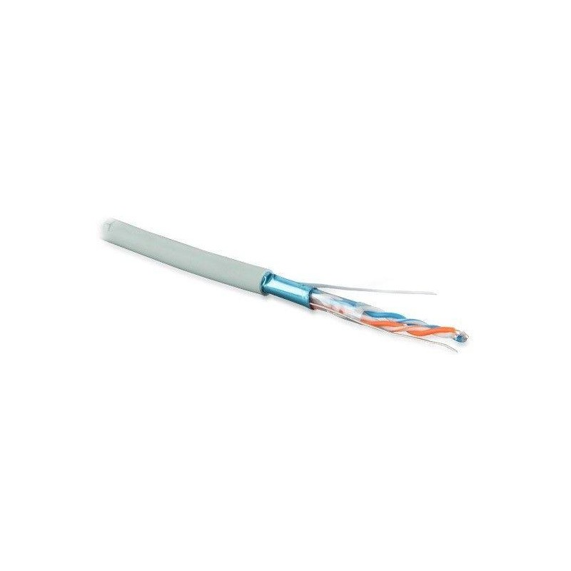 Кабель витая пара F/UTP кат.5 2 пары 24 AWG ОЖ solid экран-фольга LSZH нг(С)-HF -40град.C-+60град.C FUTP2-C5-S24-IN-LSZH-GY-500 